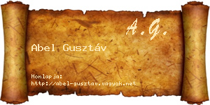 Abel Gusztáv névjegykártya