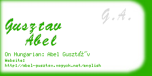 gusztav abel business card